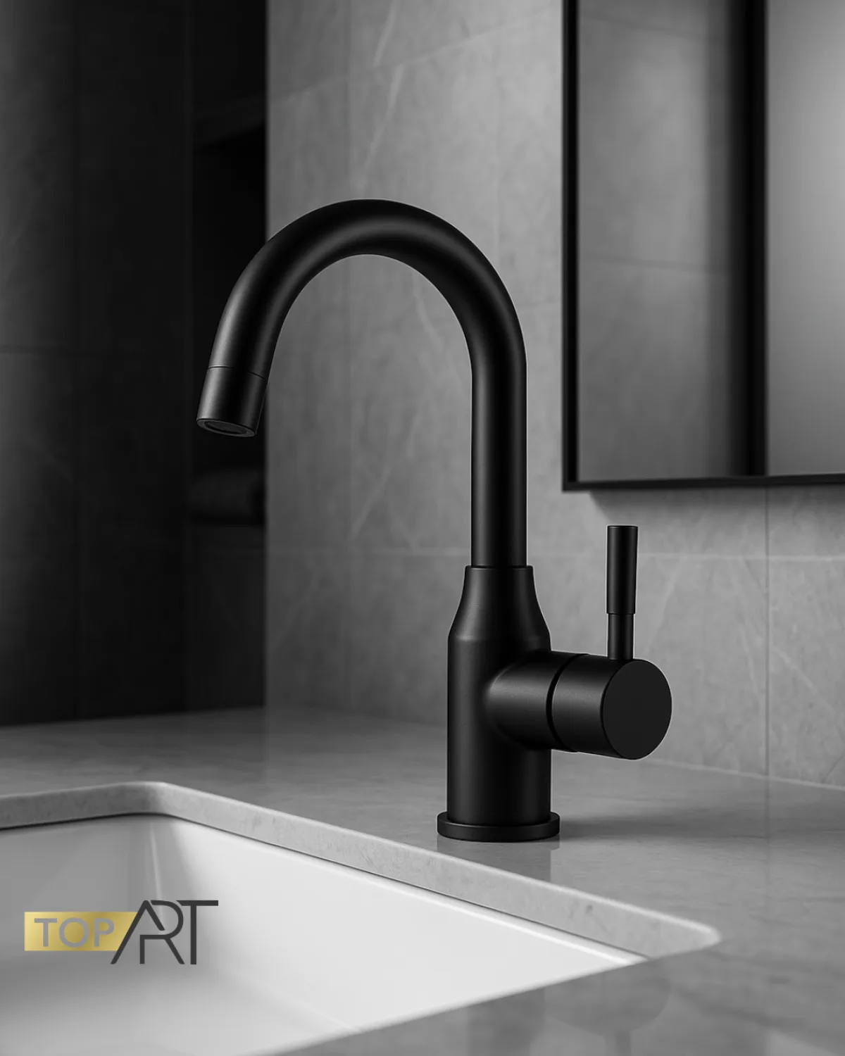 Black bathroom faucet