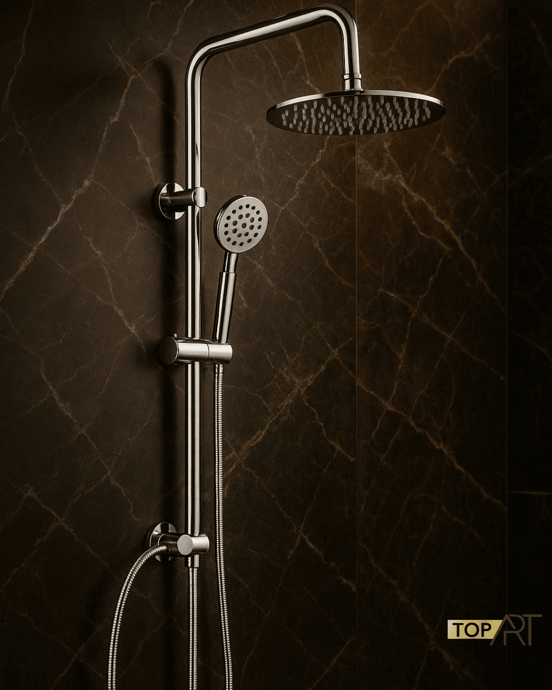 מוט פינוק עם ראש גשם ומזלף