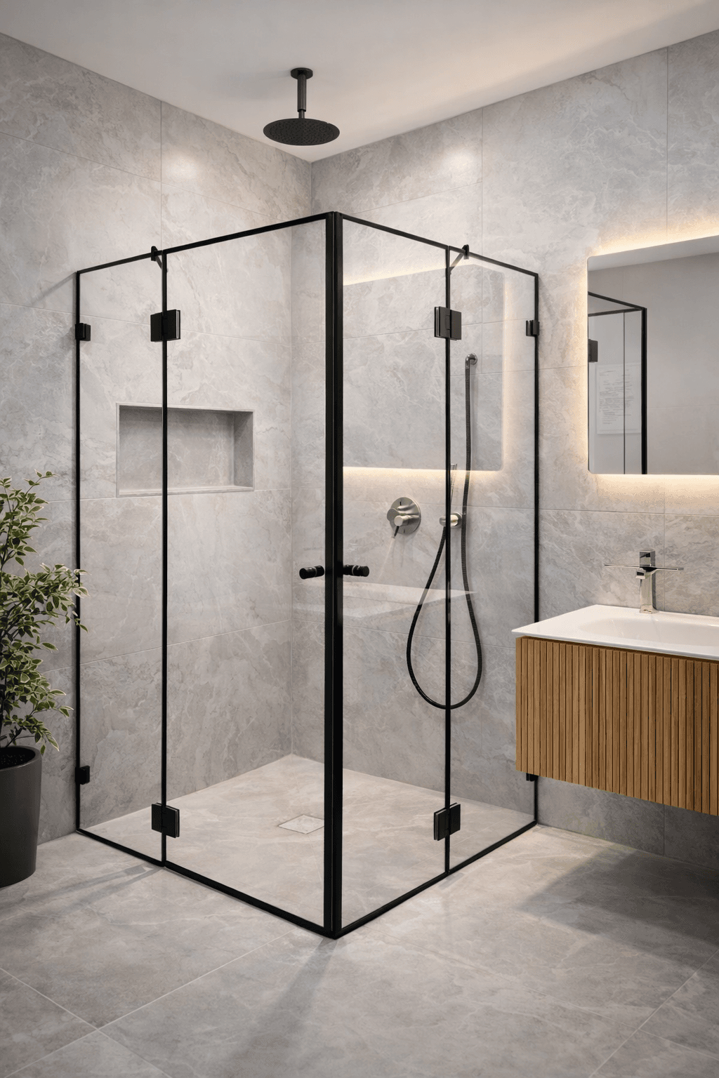 מקלחון זכוכית