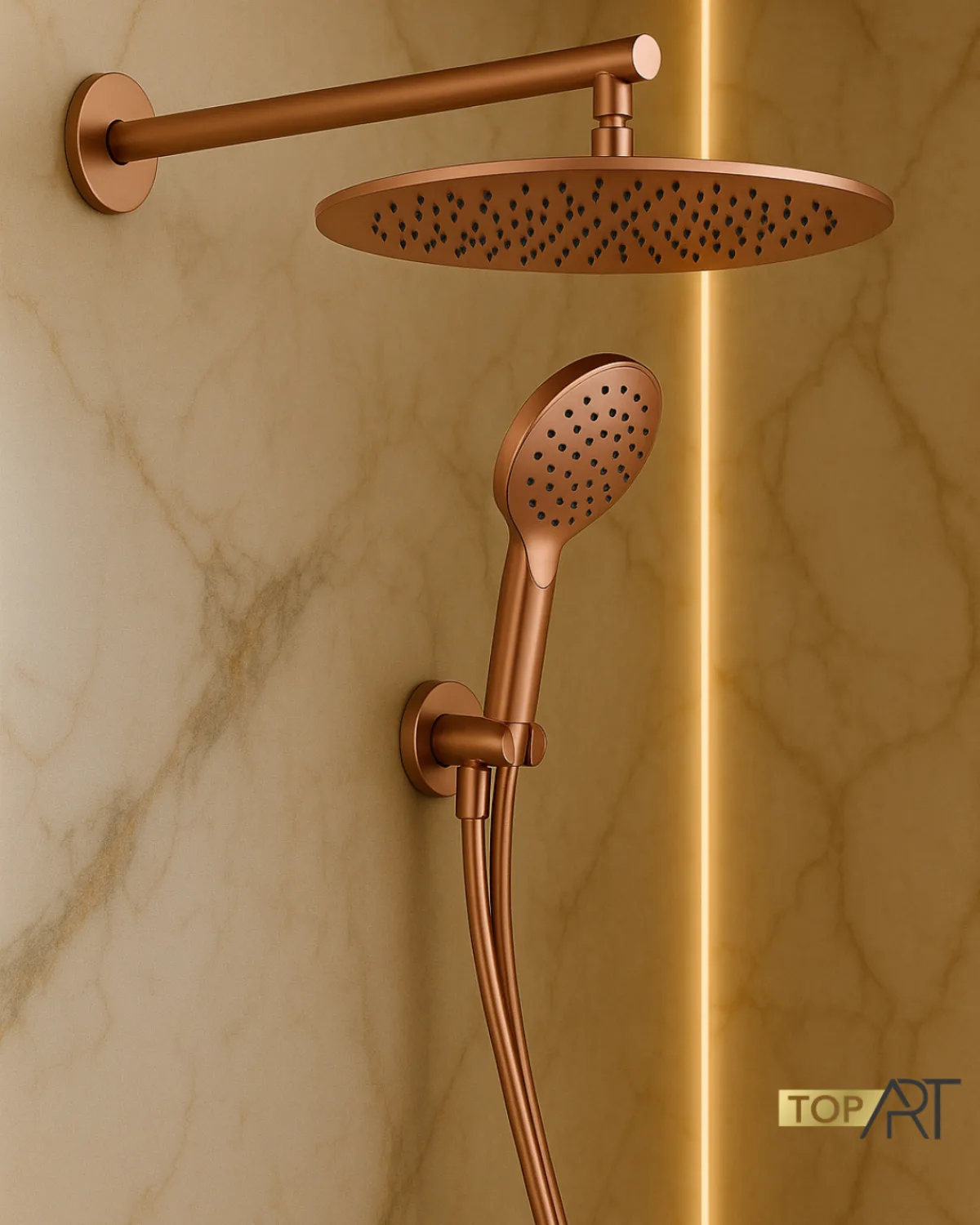 Copper shower set
